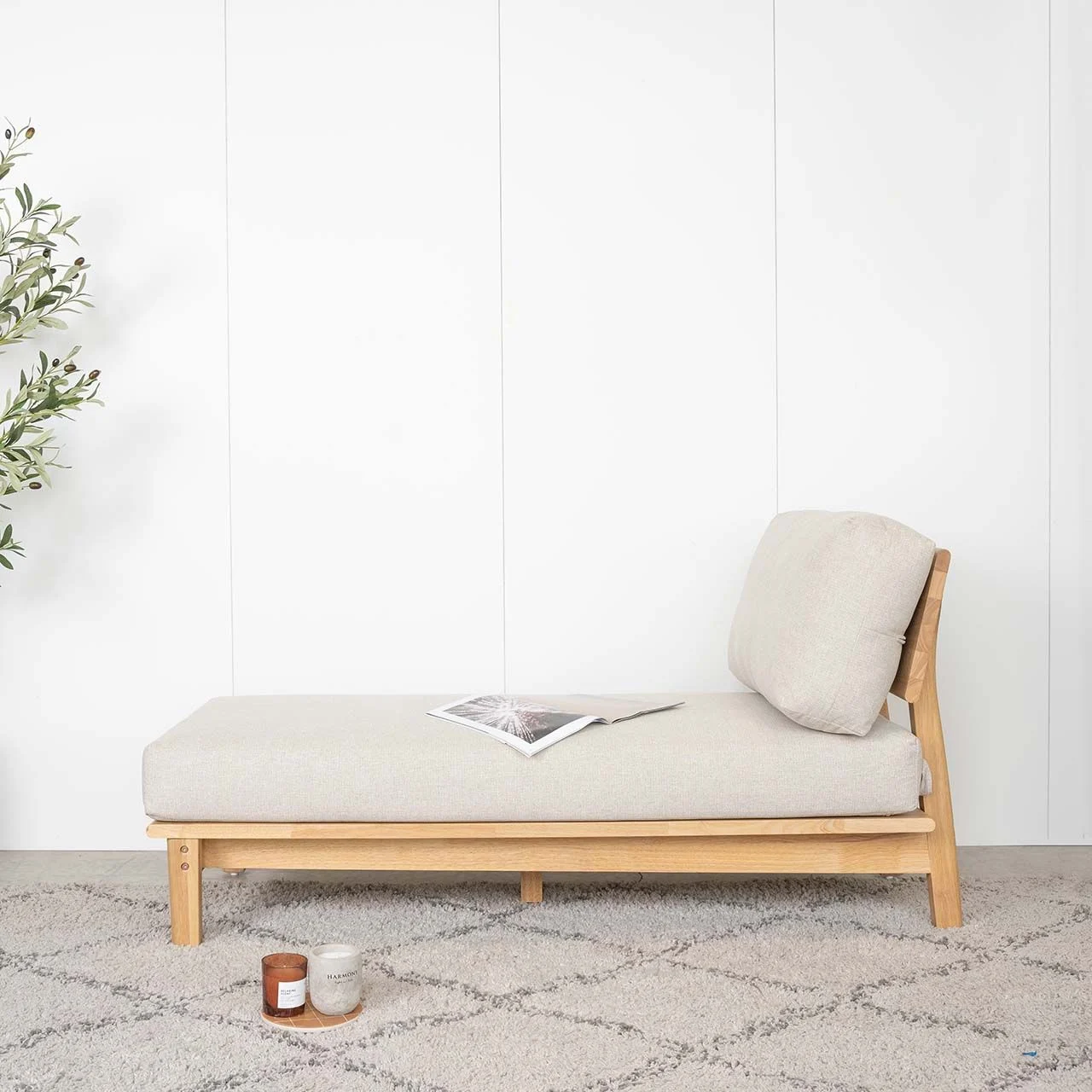 Ghế Sofa Góc Gỗ Cao Su Tự Nhiên MOHO VLINE 601