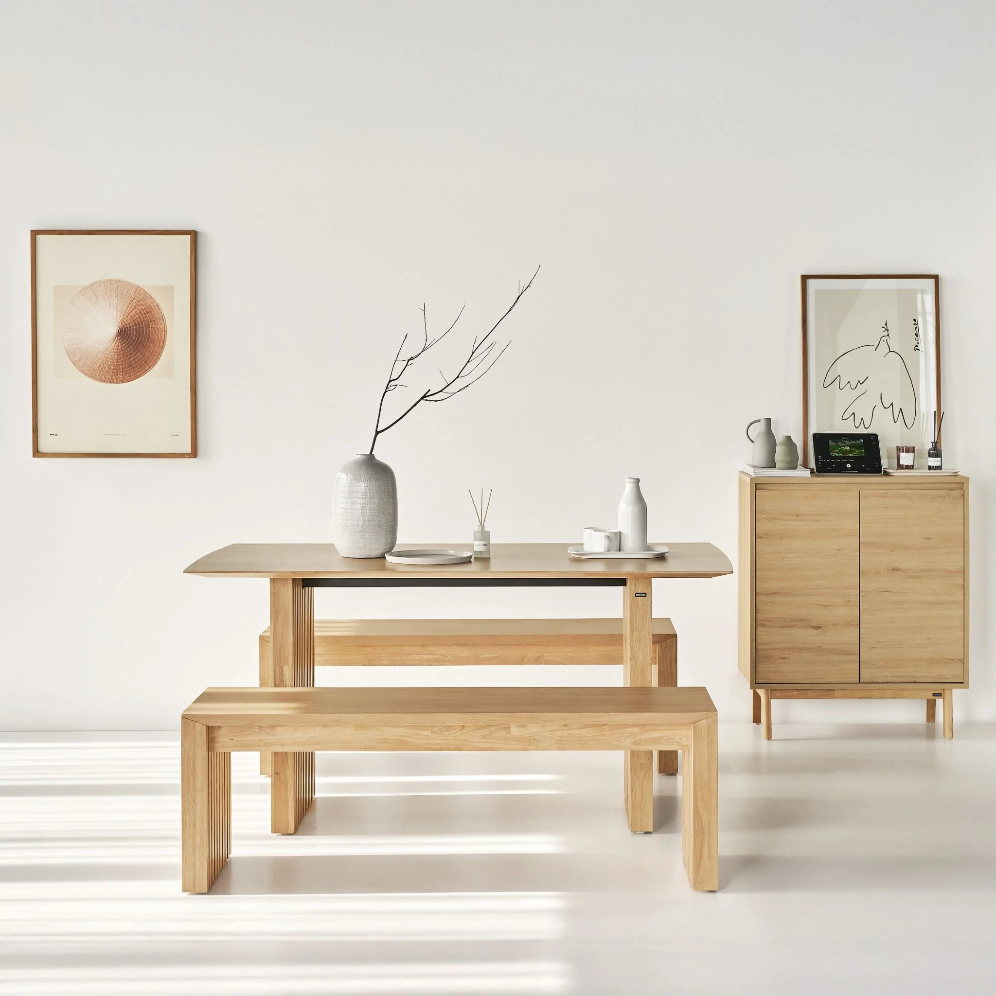 Bộ Bàn Ghế Ăn 4 Ghế Gỗ Tự Nhiên PLANK