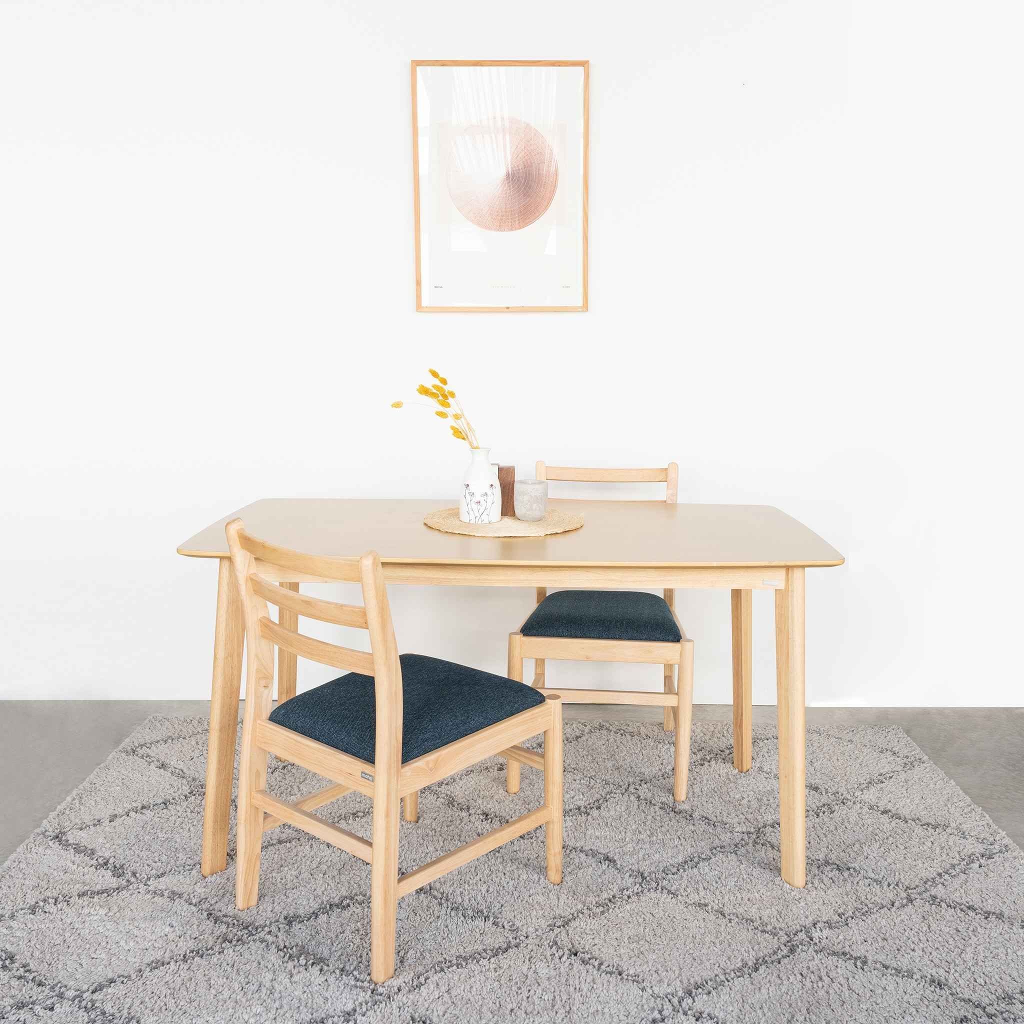 Bộ Bàn Ăn Gỗ 4 Ghế Cao Su MOHO OSLO 601