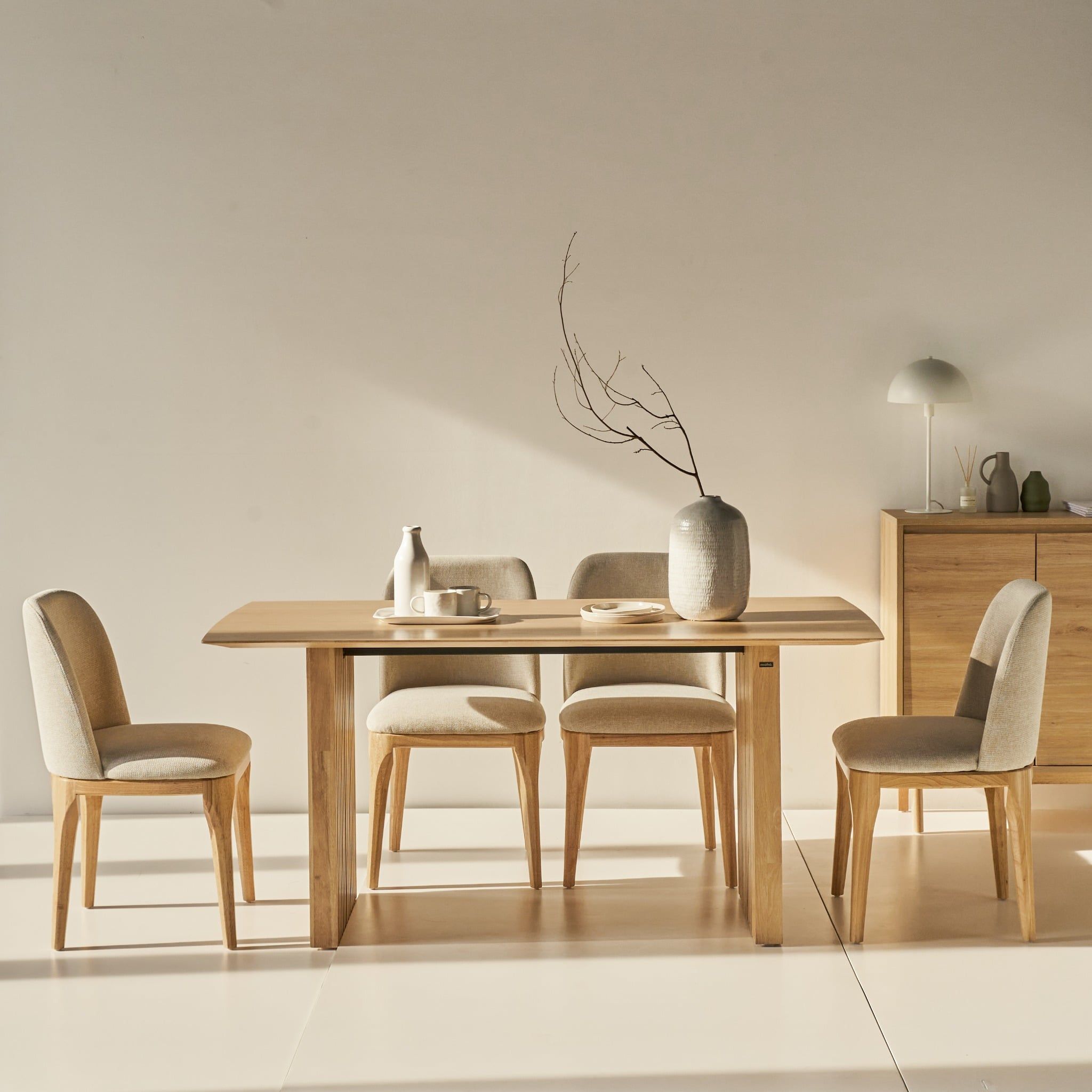 Bộ Bàn Ghế Ăn 4 Ghế Gỗ Tự Nhiên PLANK