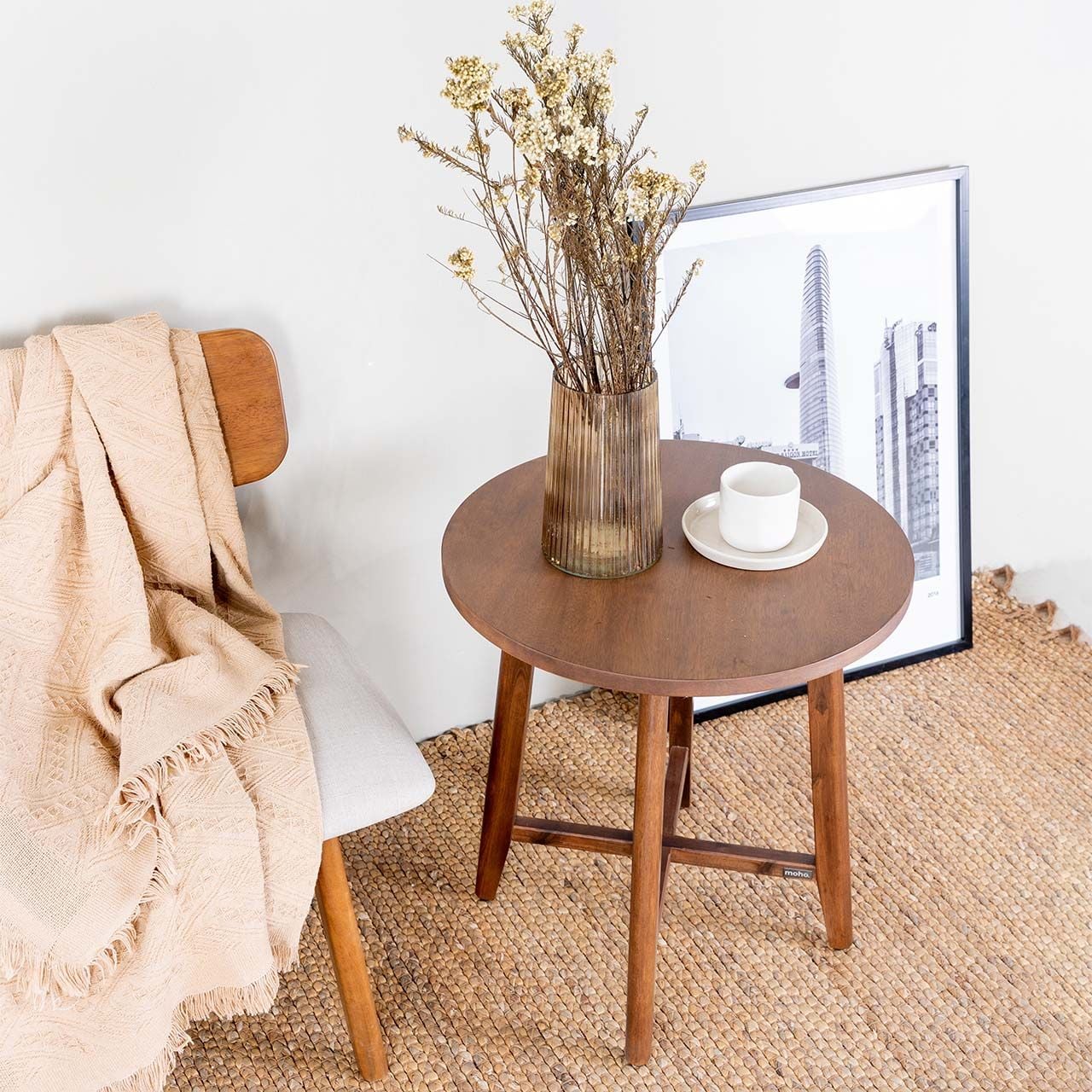 Bàn Sofa – Bàn Cafe – Bàn Trà Tròn Cao Gỗ MOHO OSLO 901