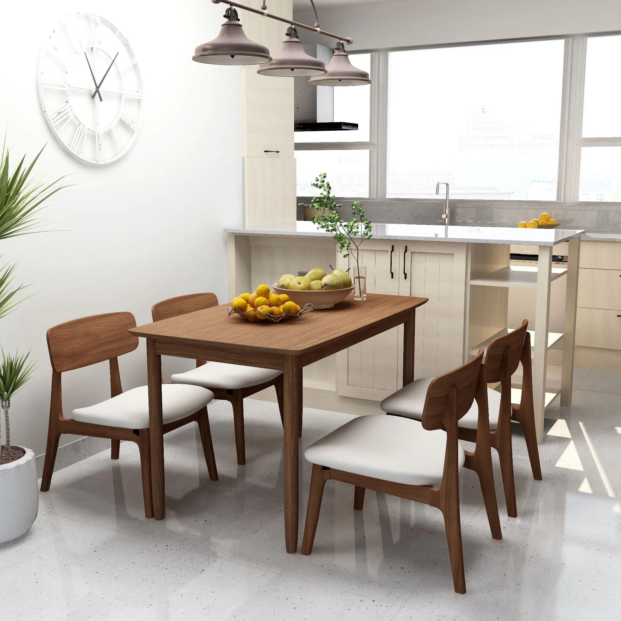 Bộ Bàn Ăn 4 Ghế Gỗ MOHO MILAN 901