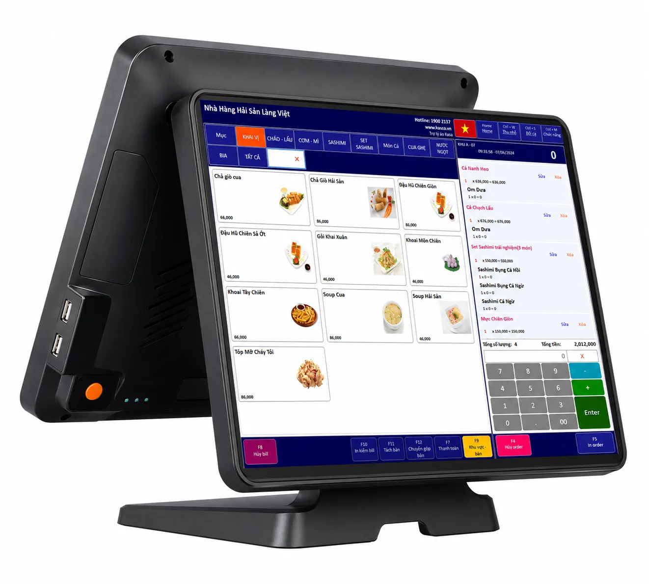 Bộ máy POS hai màn hình DT-W13