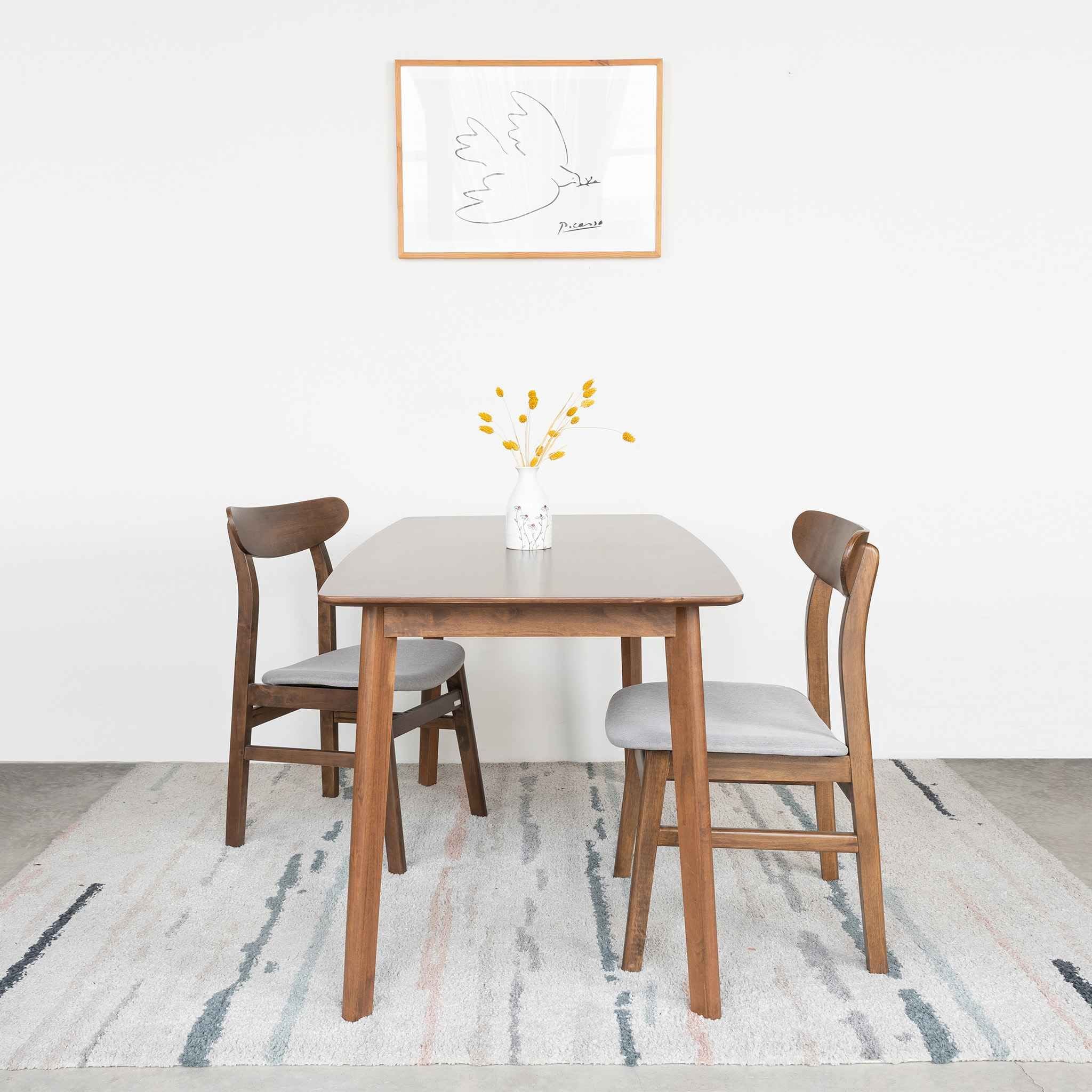 Bộ Bàn Ăn Gỗ 6 Ghế Cao Su MOHO OSLO 601