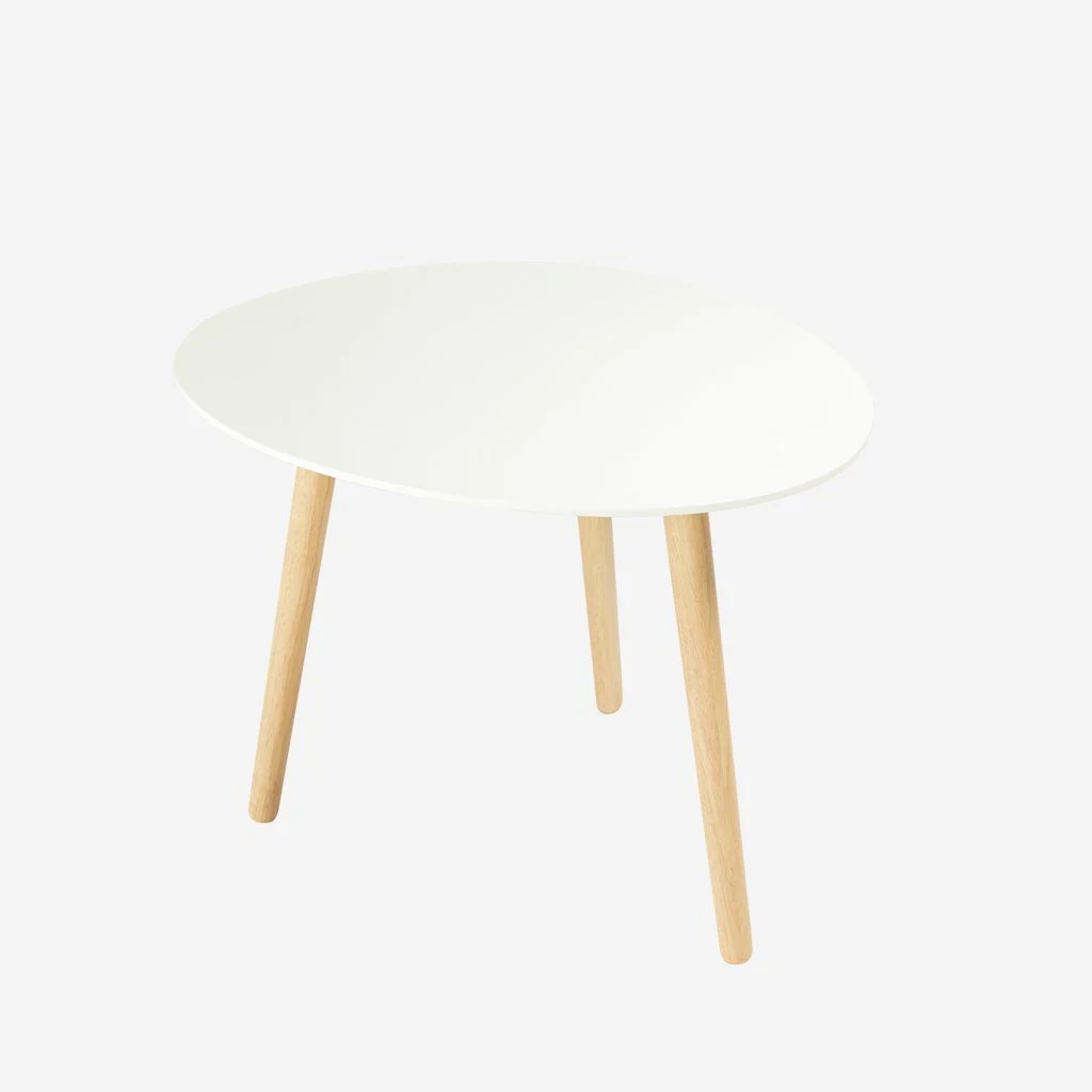 Bàn Sofa – Bàn Cafe – Bàn Trà Gỗ Cao Su MOHO MILAN 601 Trắng