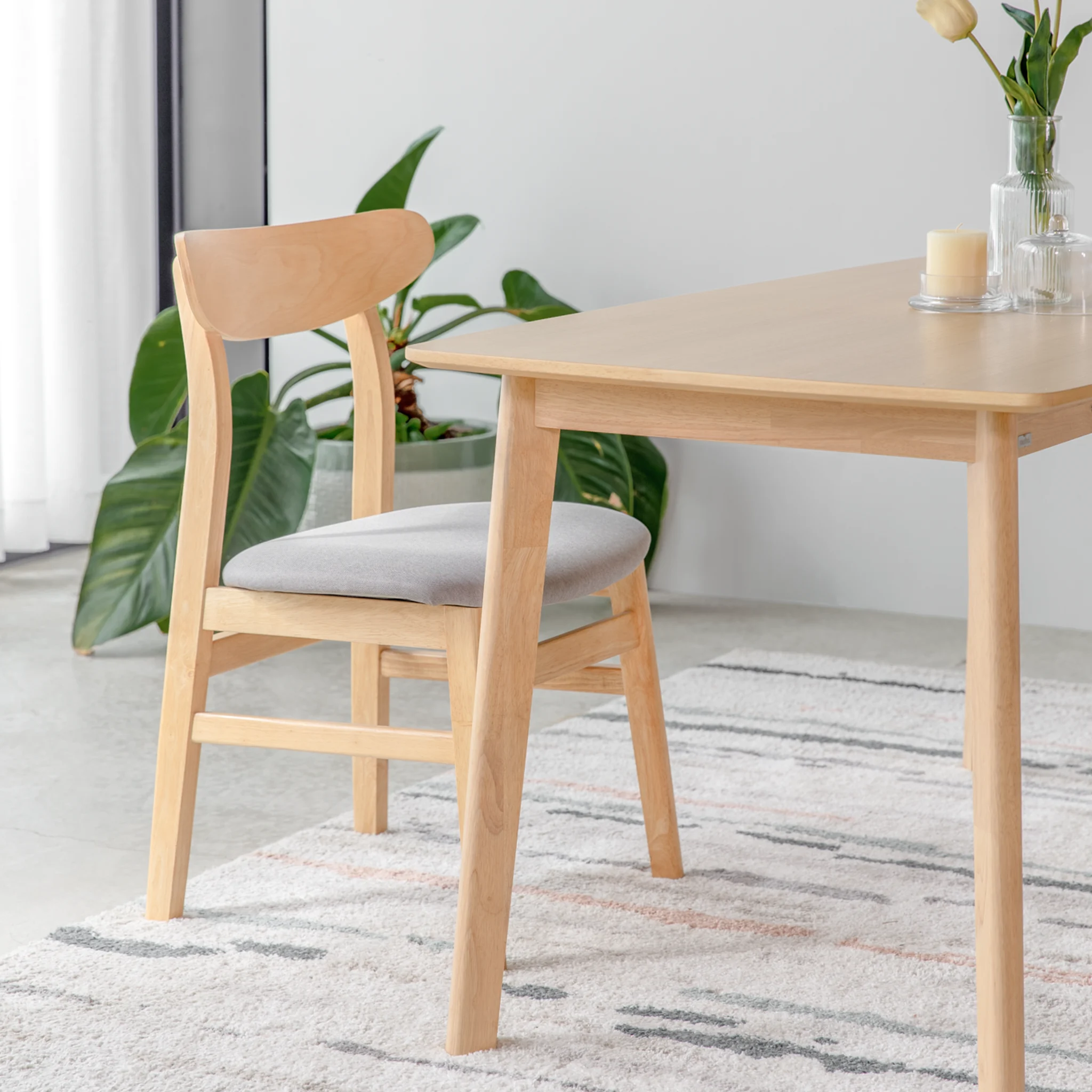 Ghế Ăn Gỗ Cao Su Tự Nhiên MOHO OSLO 601
