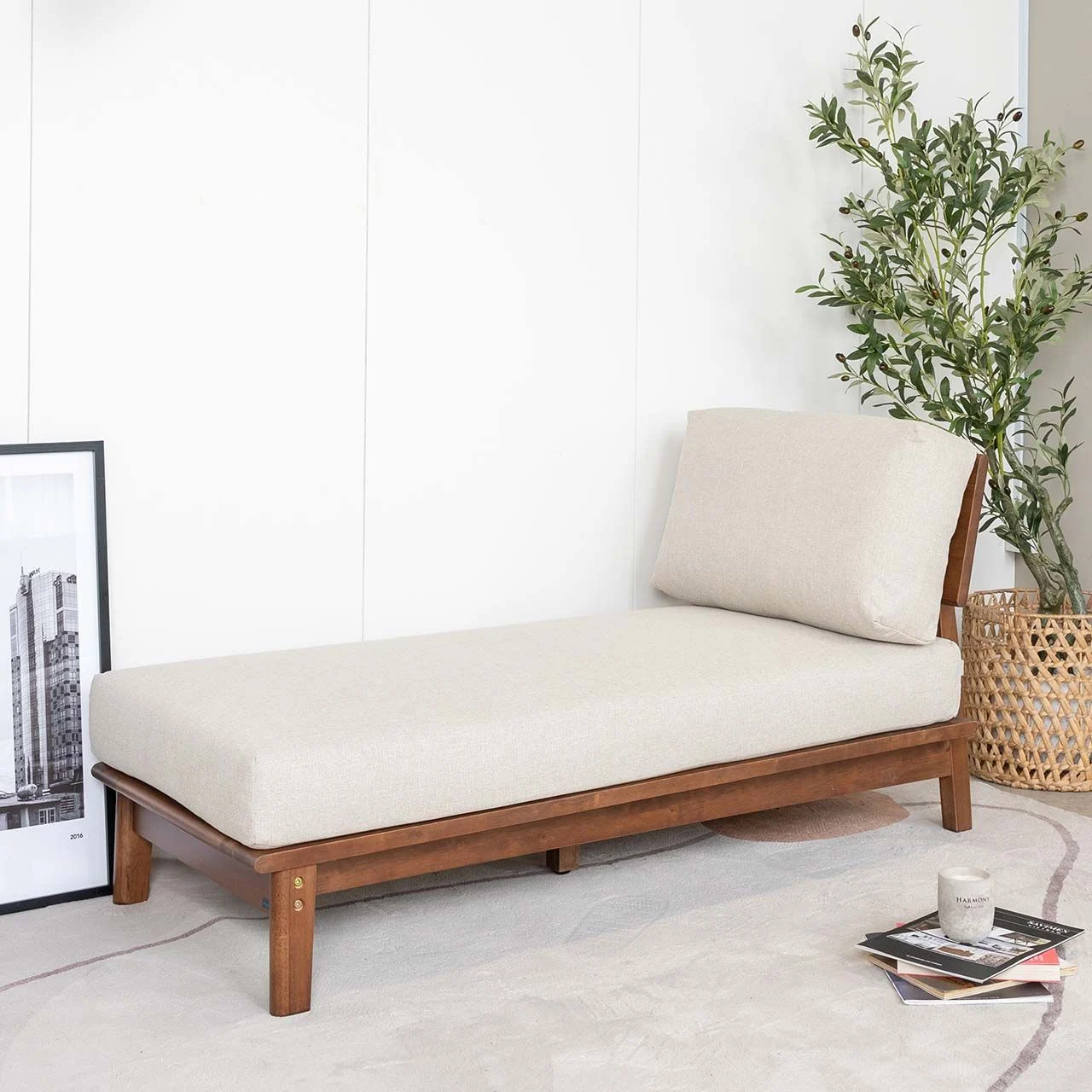 Ghế Sofa Góc Gỗ Cao Su Tự Nhiên MOHO VLINE 601