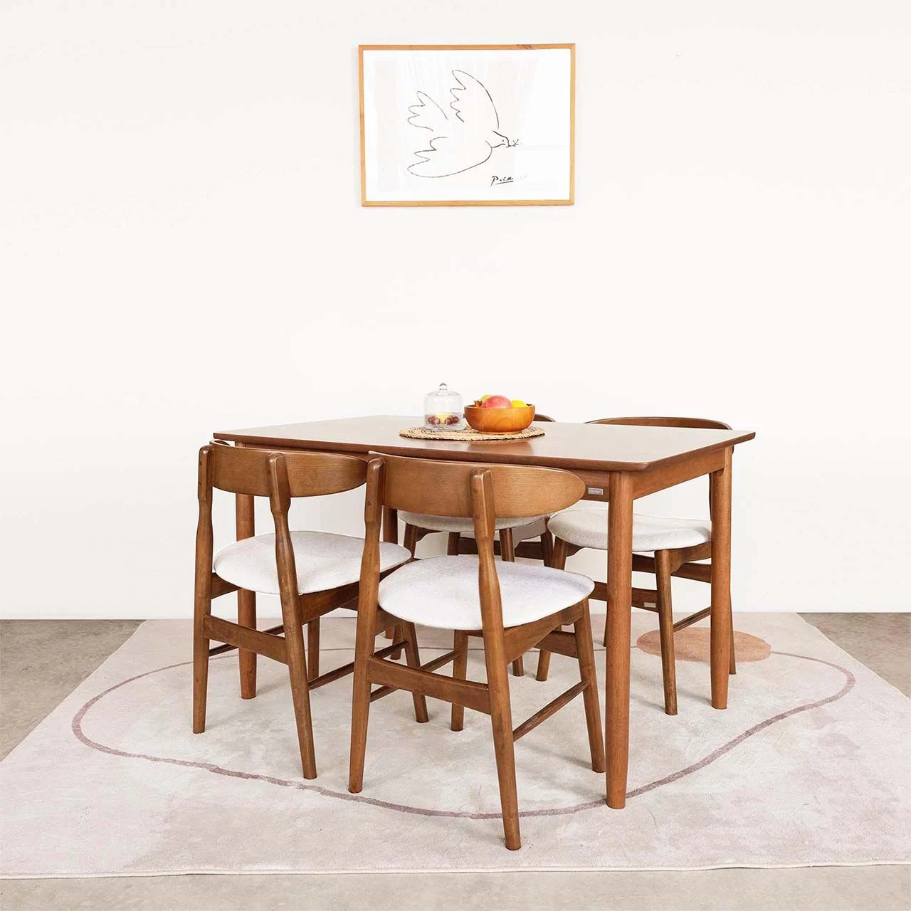 Bộ Bàn Ăn 4 Ghế Gỗ MOHO MILAN 901